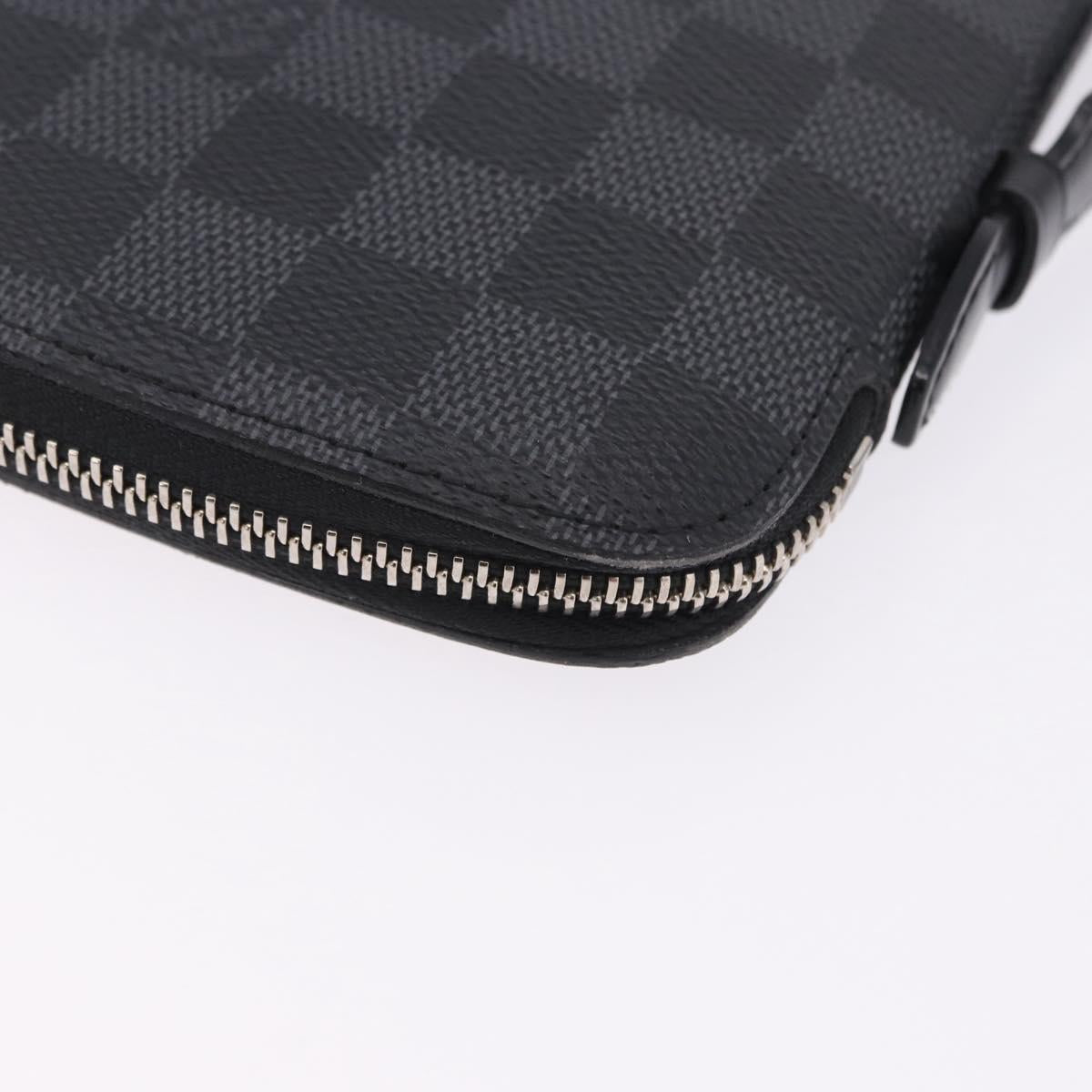 LOUIS VUITTON Damier Grafitte Organizer Atoll Travel Case N48255 LV Auth 202615A