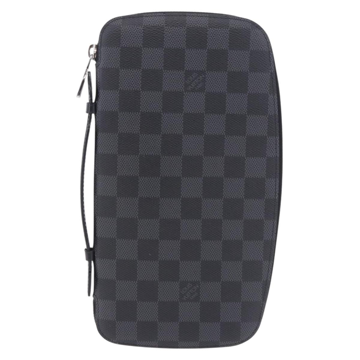 LOUIS VUITTON Damier Grafitte Organizer Atoll Travel Case N48255 LV Auth 202615A