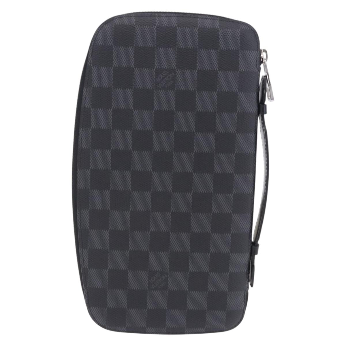 LOUIS VUITTON Damier Grafitte Organizer Atoll Travel Case N48255 LV Auth 202615A