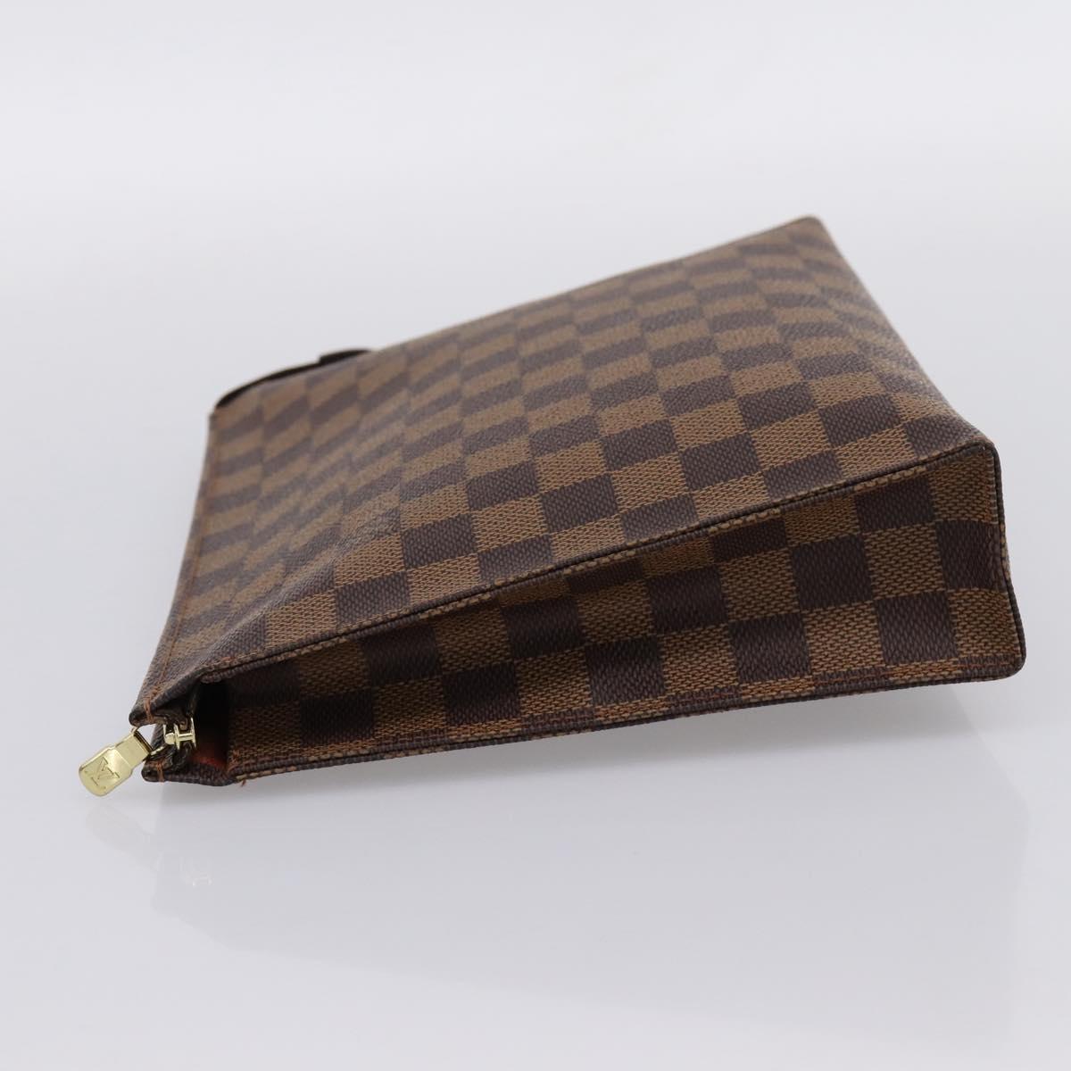 LOUIS VUITTON Damier Ebene Poche Toilette 26 Pouch N47543 LV Auth 202619A