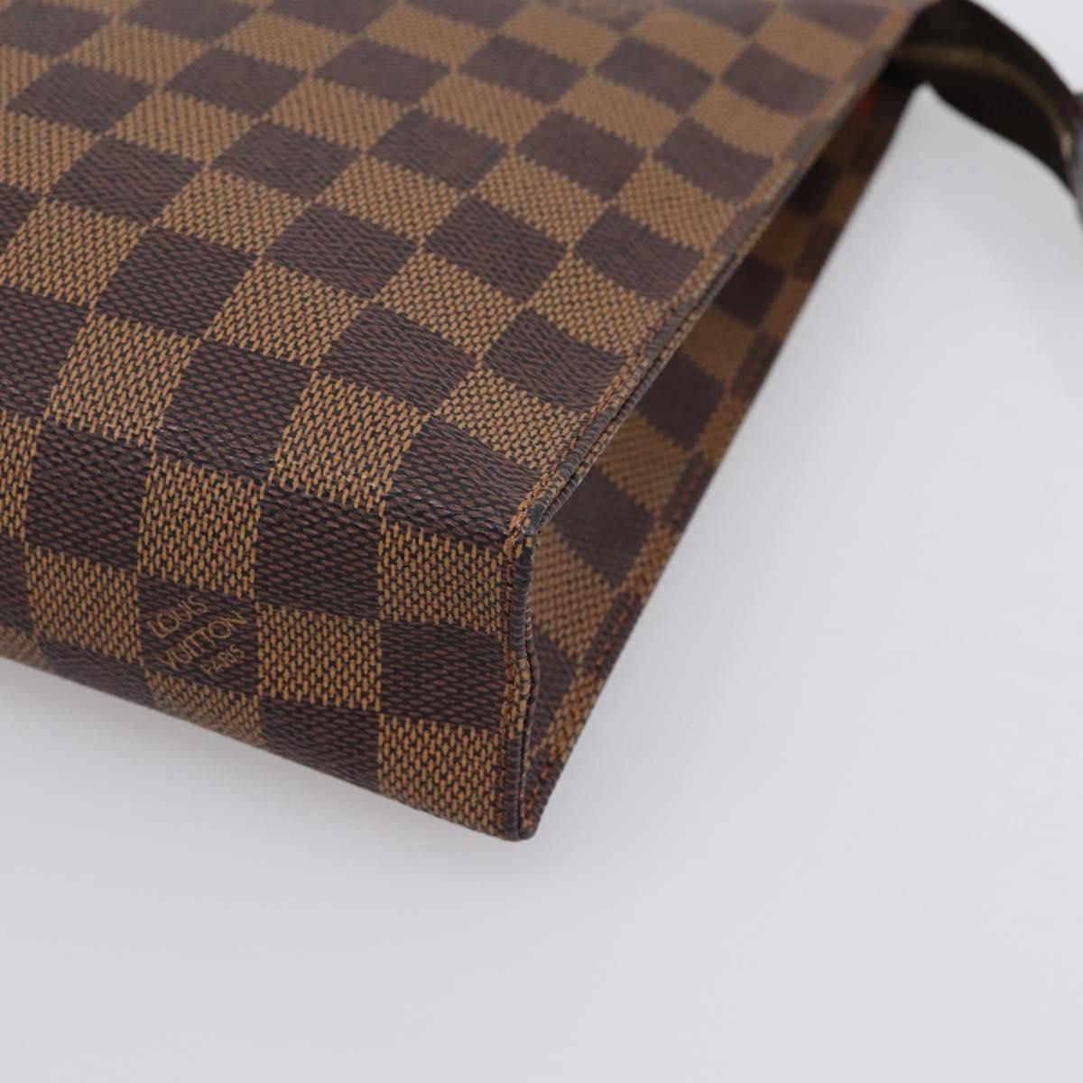 LOUIS VUITTON Damier Ebene Poche Toilette 26 Pouch N47543 LV Auth 202619A