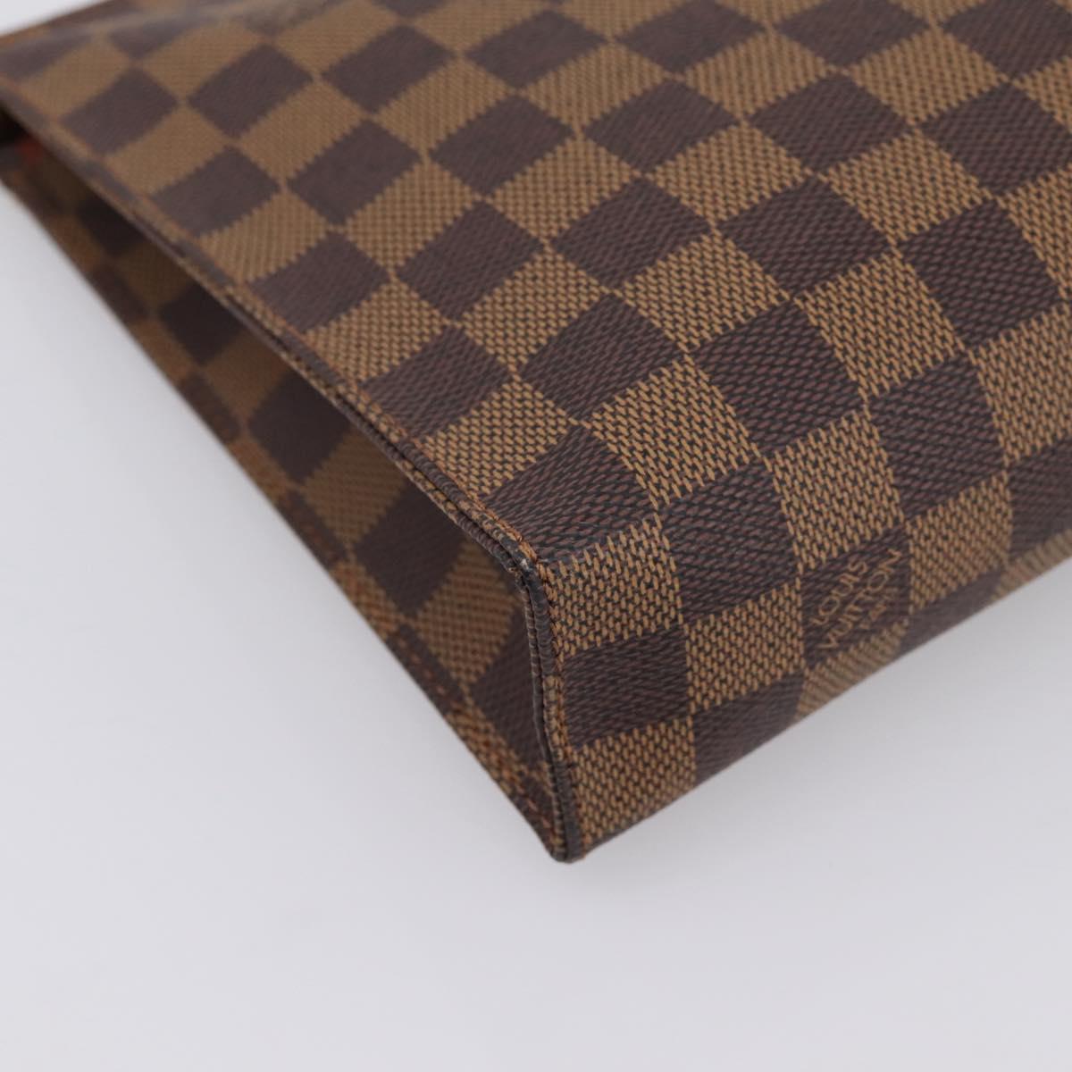 LOUIS VUITTON Damier Ebene Poche Toilette 26 Pouch N47543 LV Auth 202619A