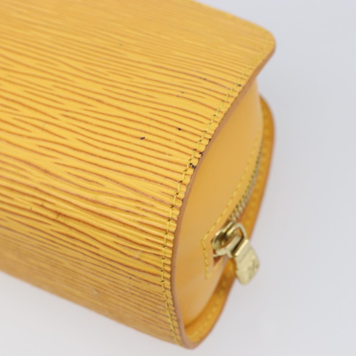 LOUIS VUITTON Epi Dauphine PM Pouch Yellow M48449 LV Auth 202620