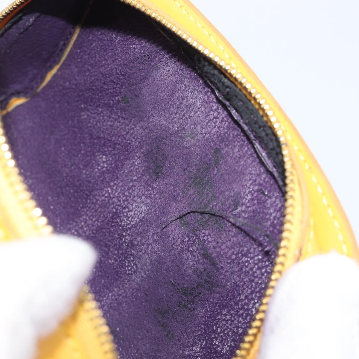 LOUIS VUITTON Epi Dauphine PM Pouch Yellow M48449 LV Auth 202620