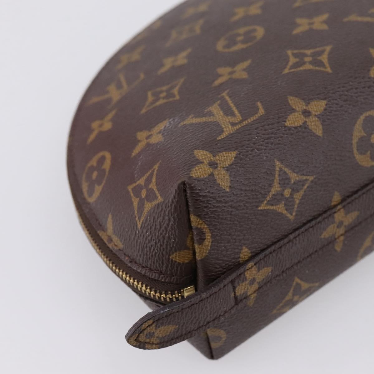 LOUIS VUITTON Monogram Trousse Demi Ronde Cosmetic Pouch M47520 LV Auth 202626