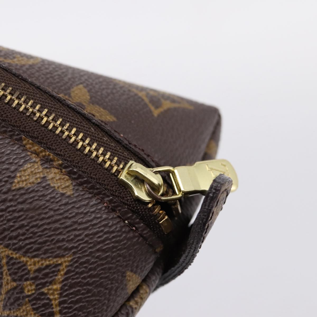 LOUIS VUITTON Monogram Trousse Demi Ronde Cosmetic Pouch M47520 LV Auth 202626