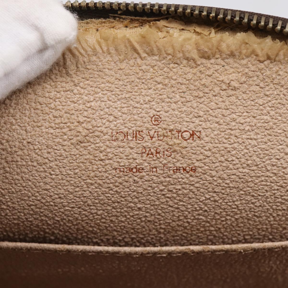 LOUIS VUITTON Monogram Trousse Demi Ronde Cosmetic Pouch M47520 LV Auth 202626