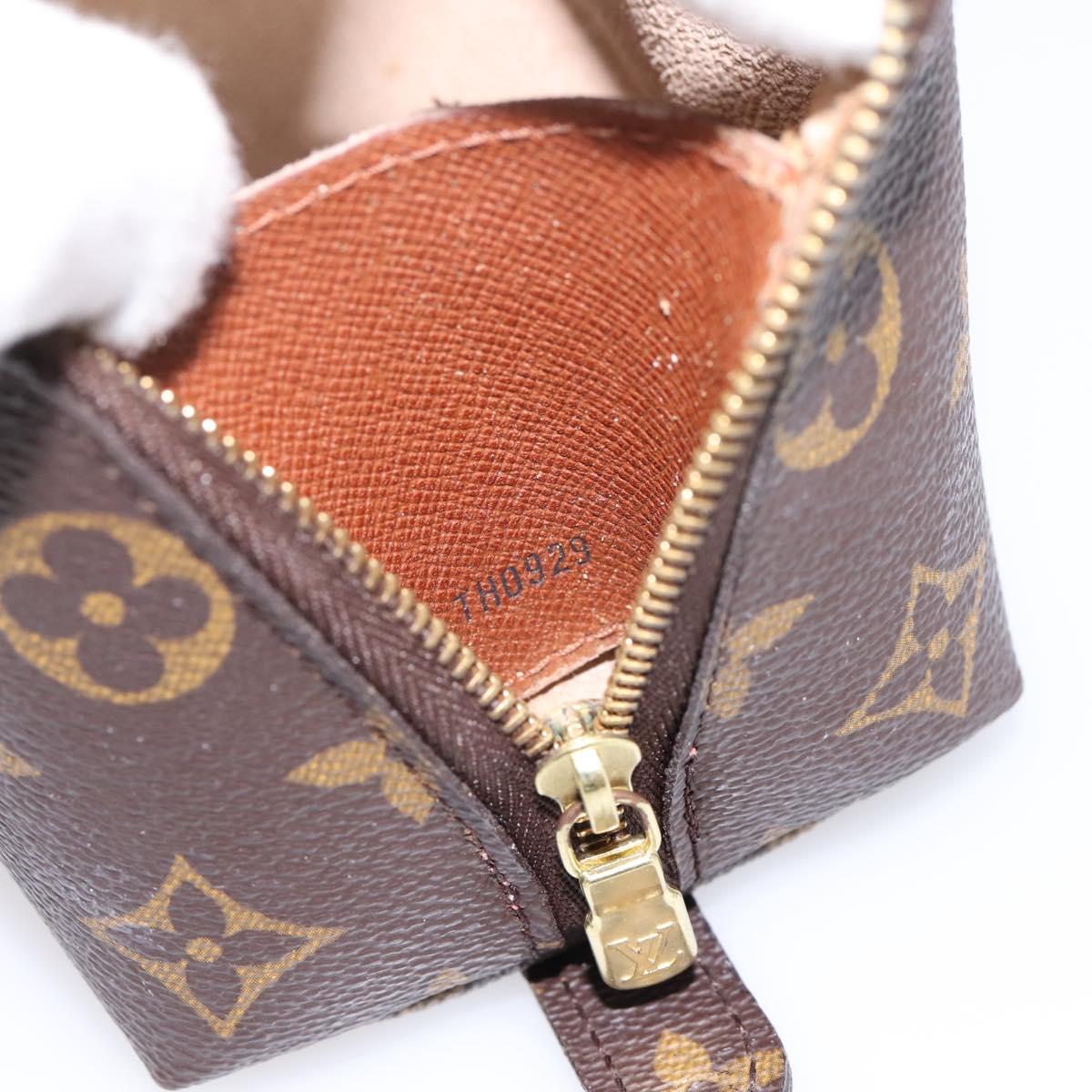 LOUIS VUITTON Monogram Trousse Demi Ronde Cosmetic Pouch M47520 LV Auth 202626