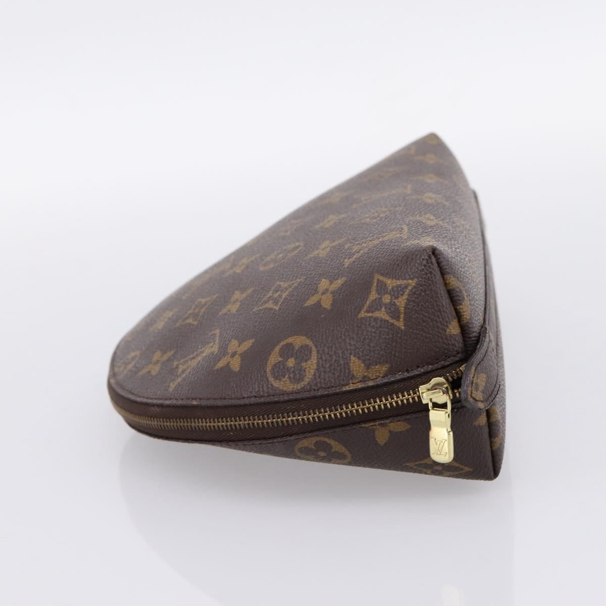 LOUIS VUITTON Monogram Trousse Demi Ronde Cosmetic Pouch M47520 LV Auth 202626