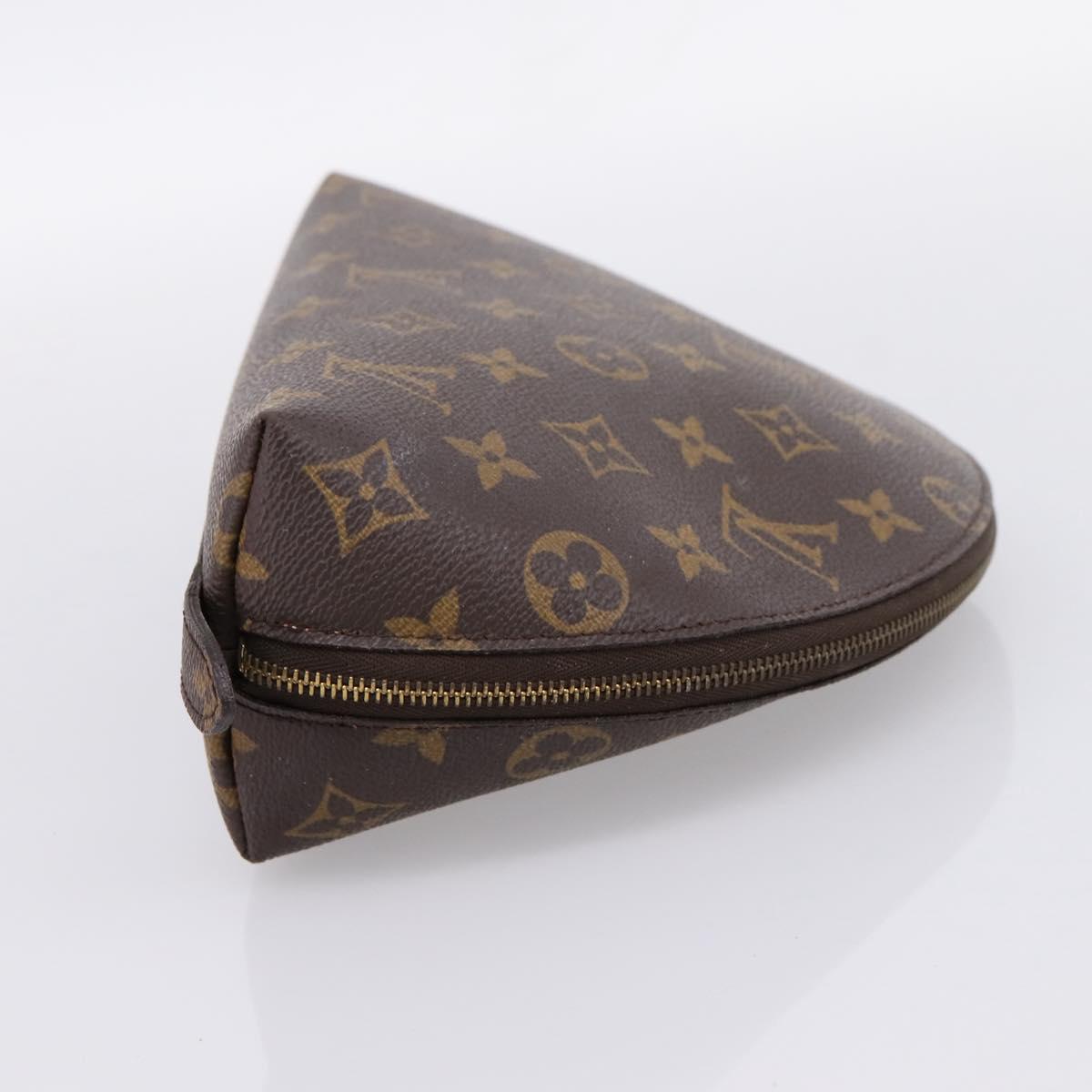 LOUIS VUITTON Monogram Trousse Demi Ronde Cosmetic Pouch M47520 LV Auth 202626