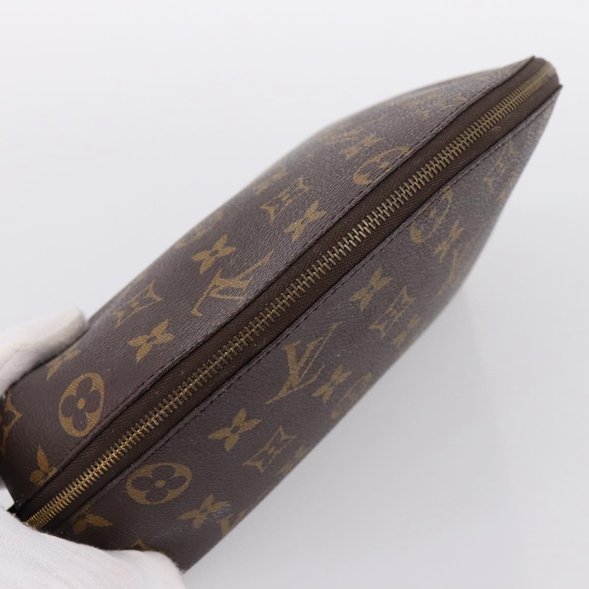 LOUIS VUITTON Monogram Trousse Demi Ronde Cosmetic Pouch M47520 LV Auth 202626