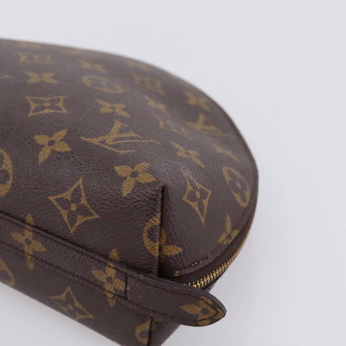 LOUIS VUITTON Monogram Trousse Demi Ronde Cosmetic Pouch M47520 LV Auth 202626