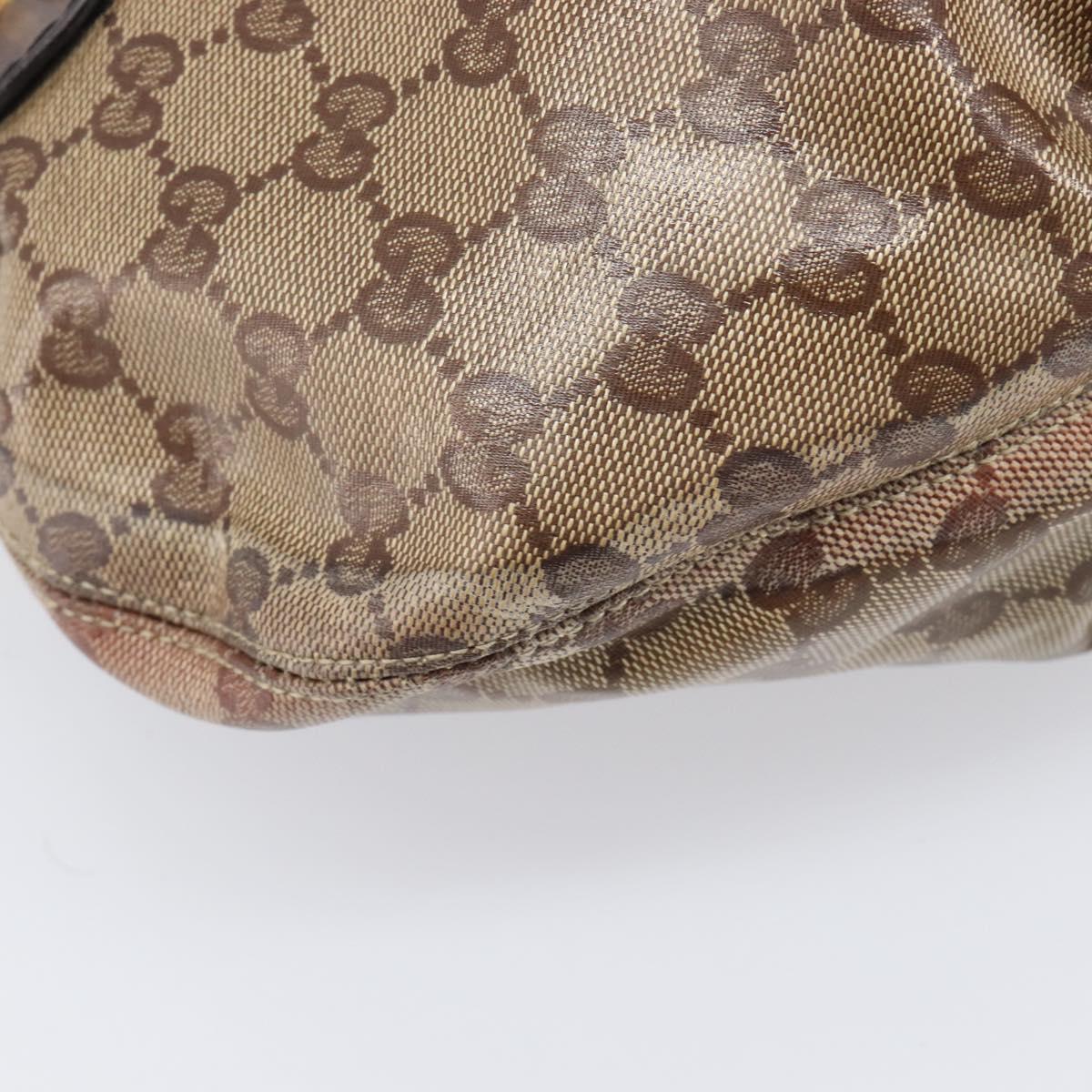 GUCCI GG Crystal Histeria Shoulder Bag patent Beige 211963 Auth 202627