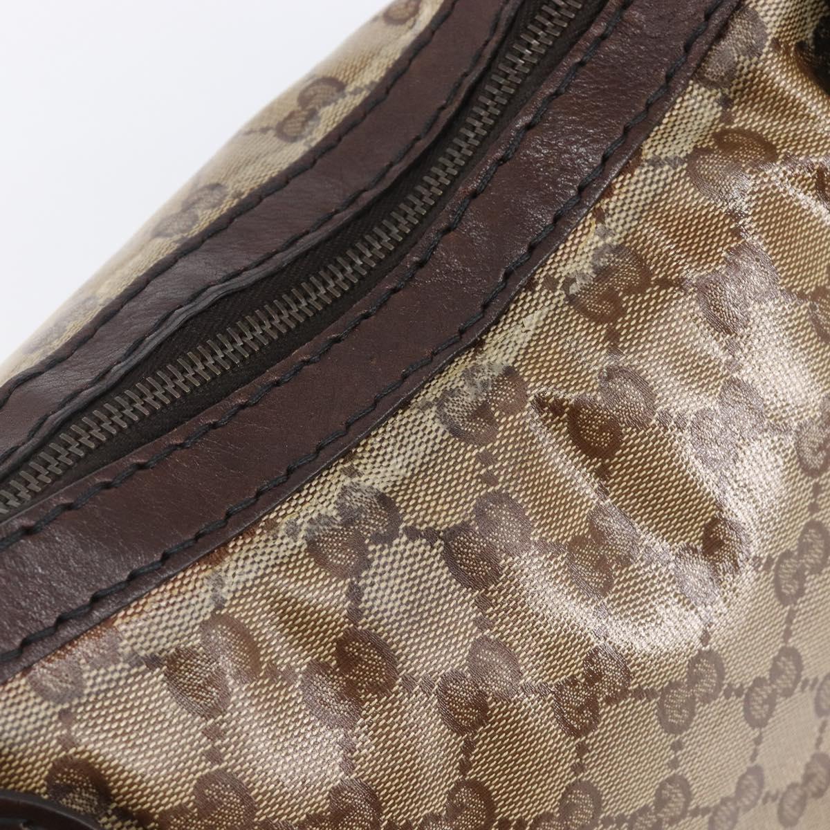 GUCCI GG Crystal Histeria Shoulder Bag patent Beige 211963 Auth 202627