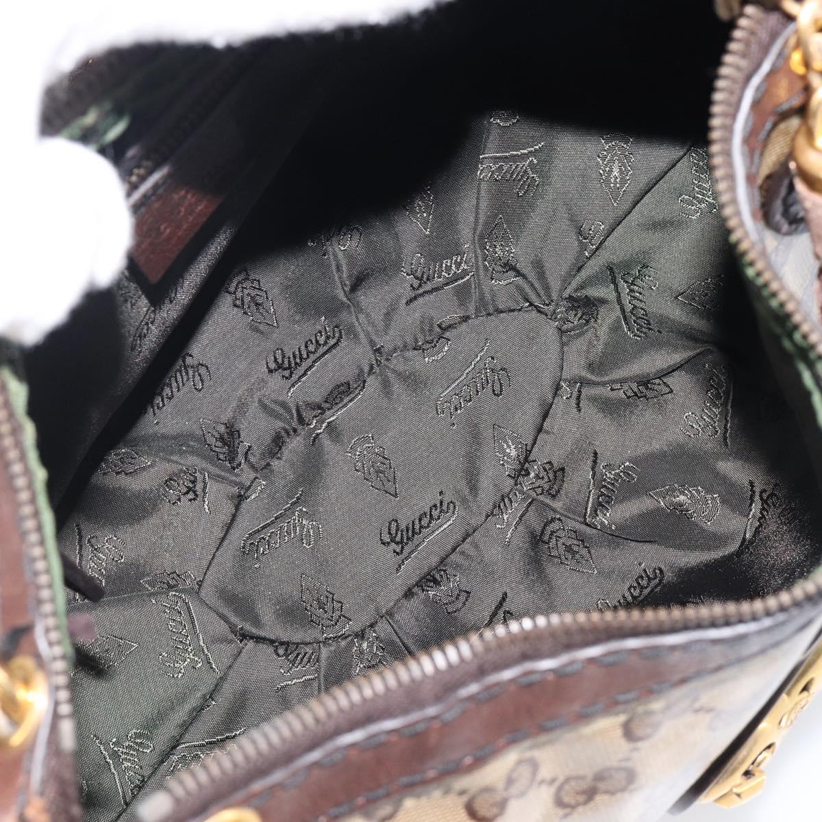 GUCCI GG Crystal Histeria Shoulder Bag patent Beige 211963 Auth 202627