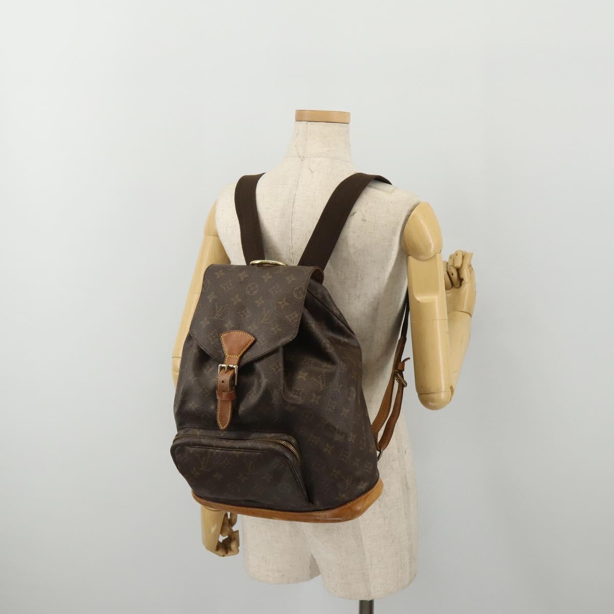 LOUIS VUITTON Monogram Montsouris GM Backpack M51135 LV Auth 202631
