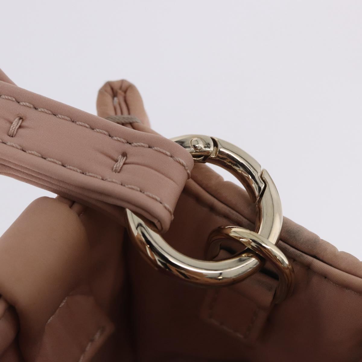 Chloe Woody Small Hand Bag Nylon 2way Pink Gold Auth 202651A