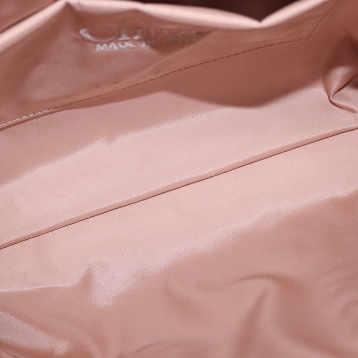 Chloe Woody Small Hand Bag Nylon 2way Pink Gold Auth 202651A