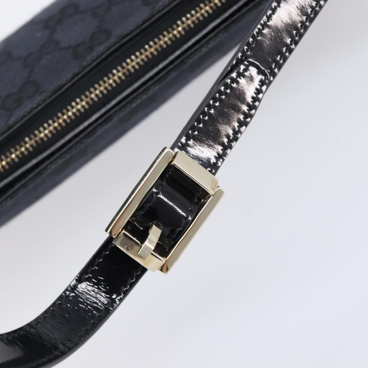 GUCCI GG Canvas Shoulder Bag Black Gold 001 4152 2684 Auth 202652V
