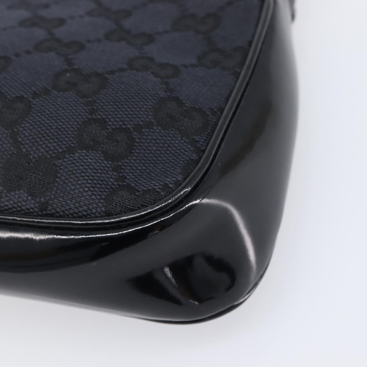 GUCCI GG Canvas Shoulder Bag Black Gold 001 4152 2684 Auth 202652V