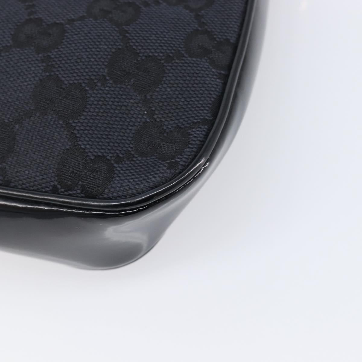 GUCCI GG Canvas Shoulder Bag Black Gold 001 4152 2684 Auth 202652V