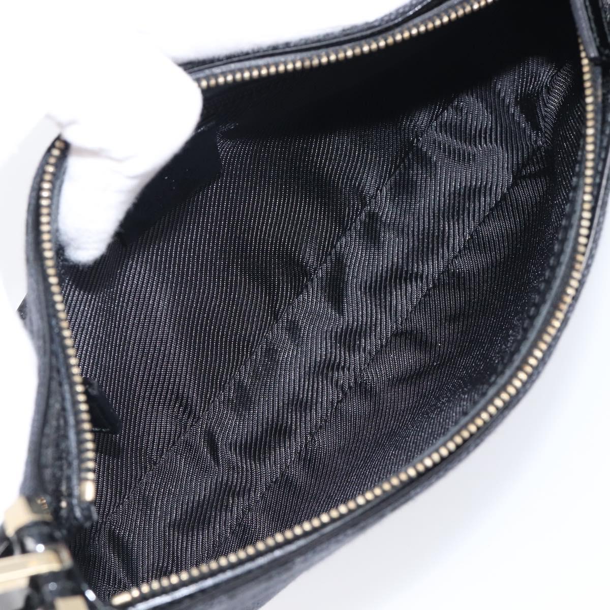 GUCCI GG Canvas Shoulder Bag Black Gold 001 4152 2684 Auth 202652V