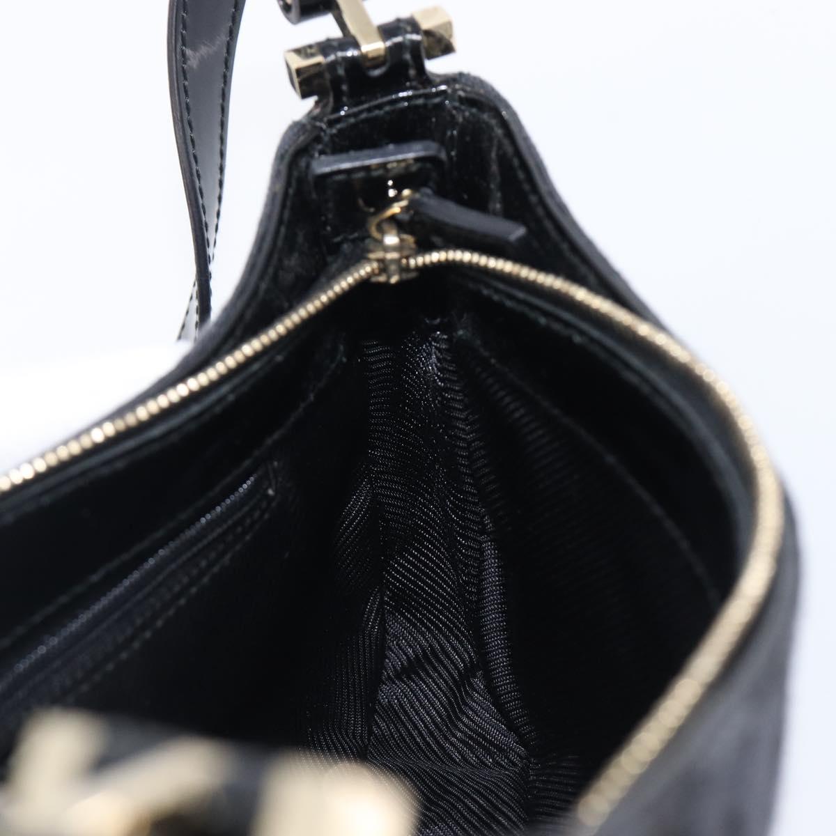 GUCCI GG Canvas Shoulder Bag Black Gold 001 4152 2684 Auth 202652V