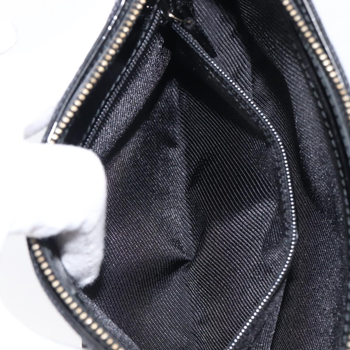 GUCCI GG Canvas Shoulder Bag Black Gold 001 4152 2684 Auth 202652V