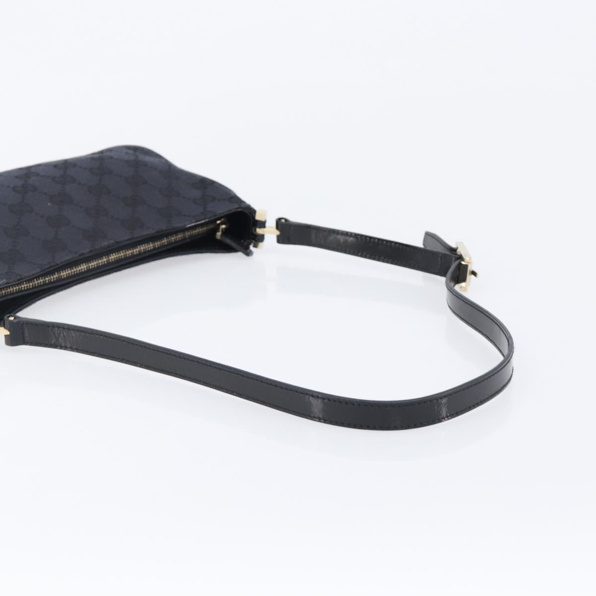 GUCCI GG Canvas Shoulder Bag Black Gold 001 4152 2684 Auth 202652V