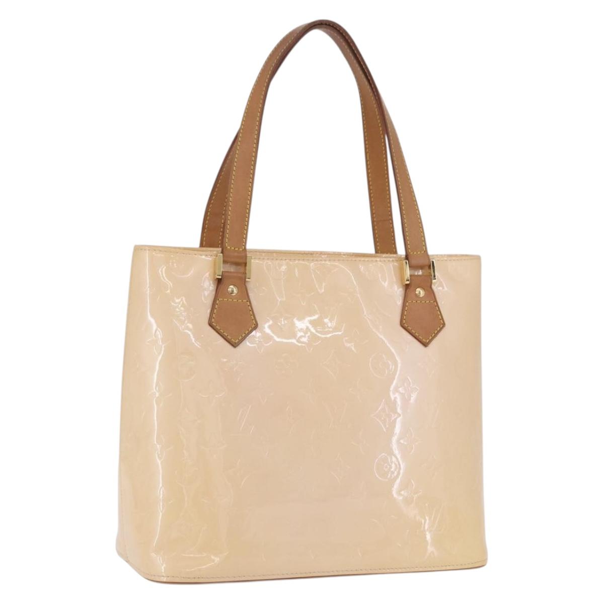 LOUIS VUITTON Vernis Houston Hand Bag Marshmallow Pink M91302 LV Auth 202654A