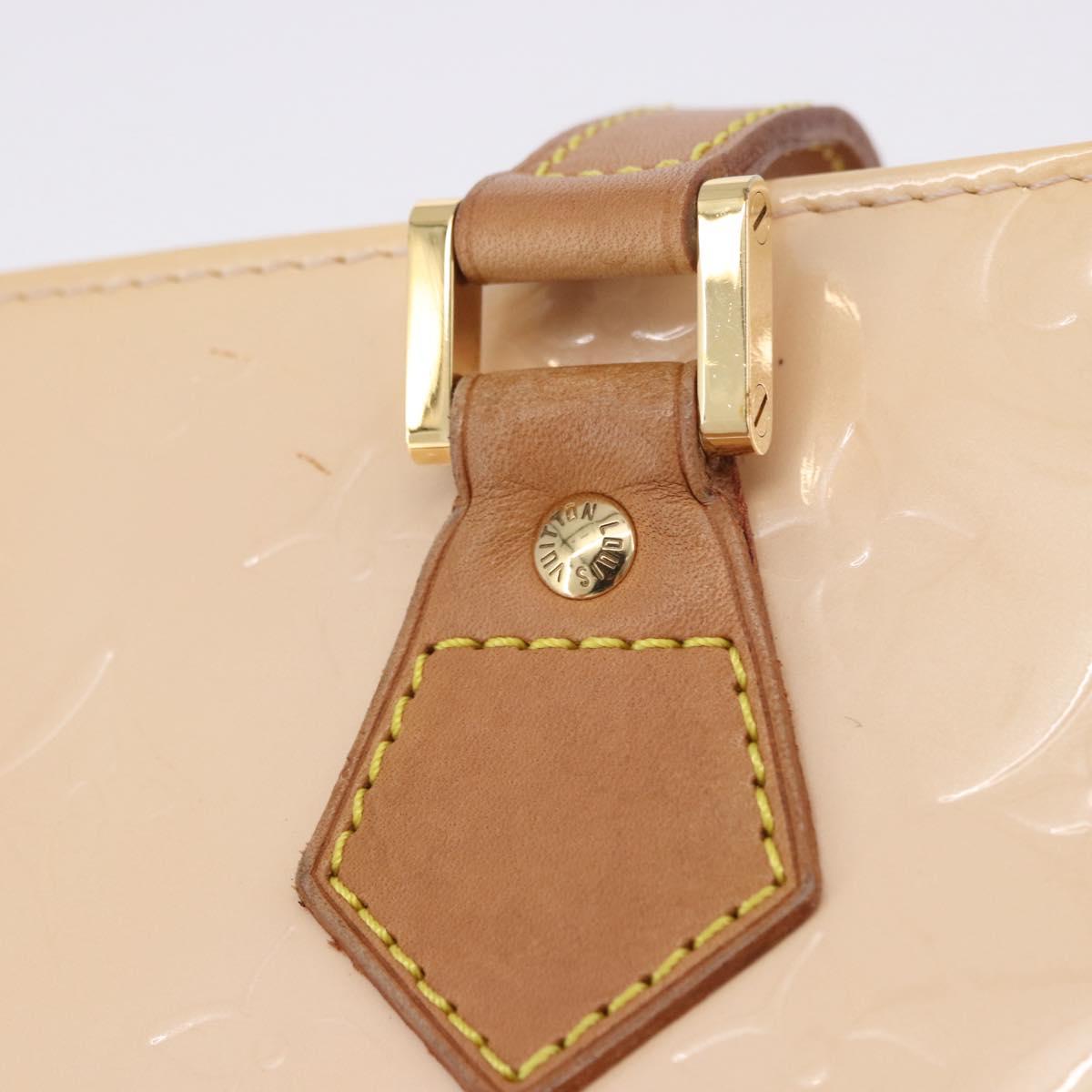LOUIS VUITTON Vernis Houston Hand Bag Marshmallow Pink M91302 LV Auth 202654A