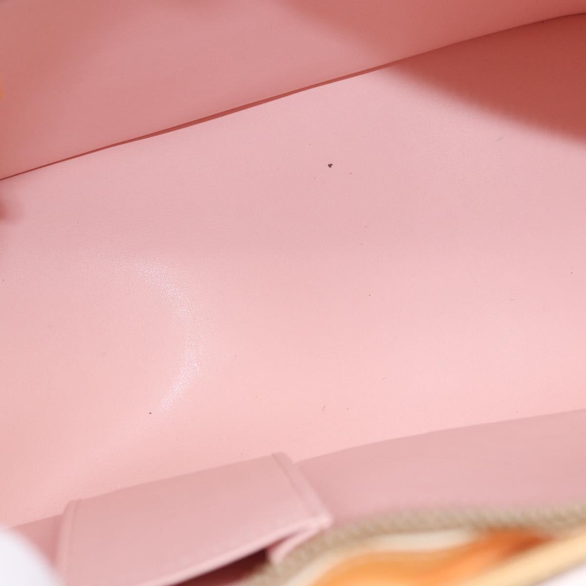 LOUIS VUITTON Vernis Houston Hand Bag Marshmallow Pink M91302 LV Auth 202654A