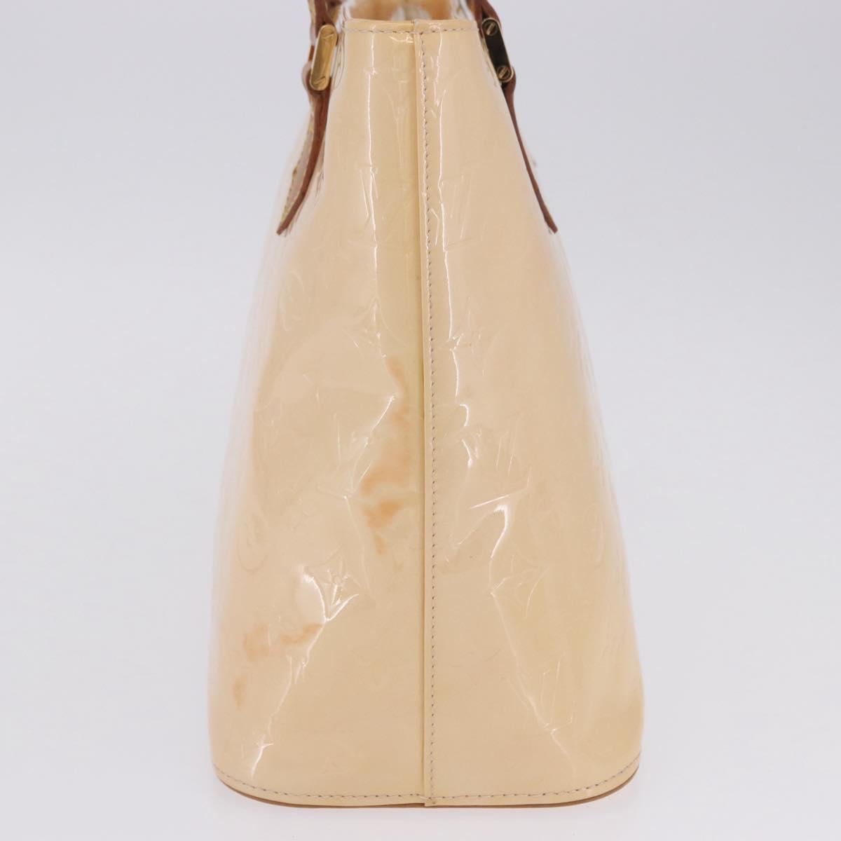 LOUIS VUITTON Vernis Houston Hand Bag Marshmallow Pink M91302 LV Auth 202654A