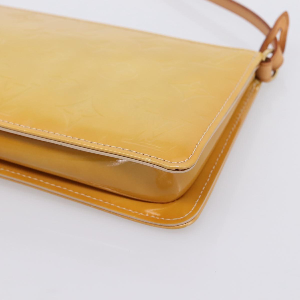 LOUIS VUITTON Monogram Vernis Lexington Pouch Beige M91010 LV Auth 202659A