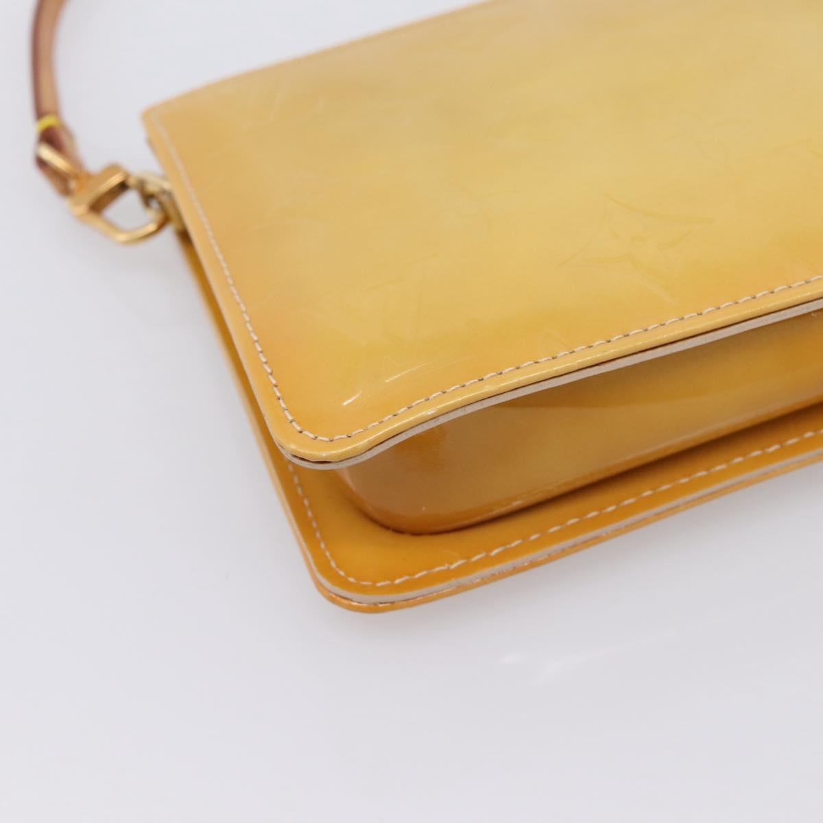 LOUIS VUITTON Monogram Vernis Lexington Pouch Beige M91010 LV Auth 202659A