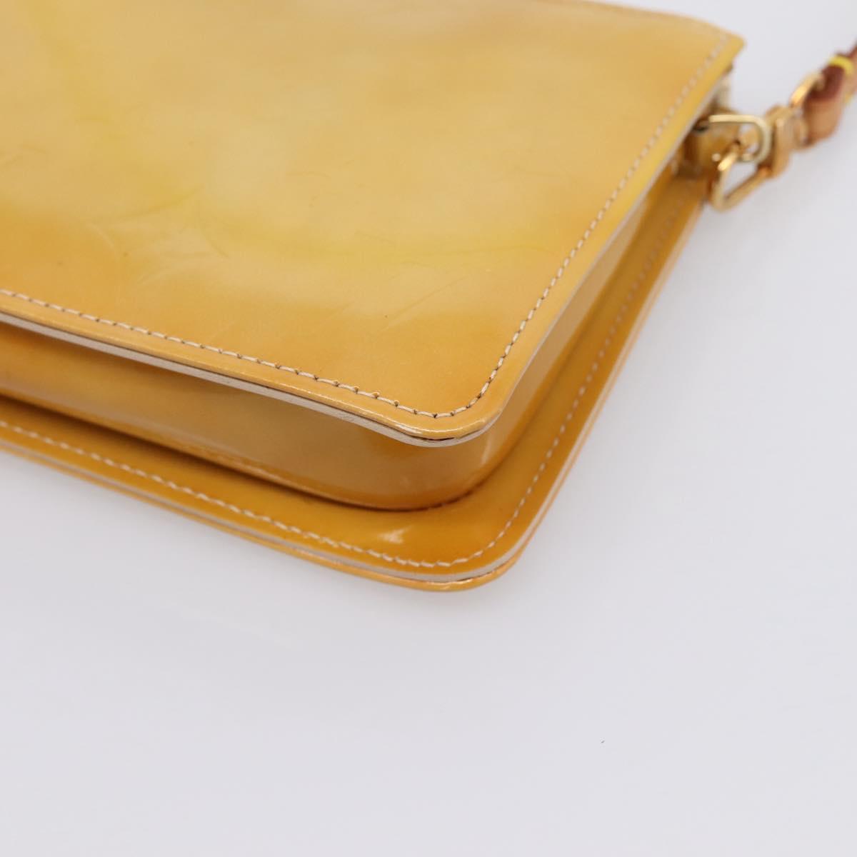 LOUIS VUITTON Monogram Vernis Lexington Pouch Beige M91010 LV Auth 202659A