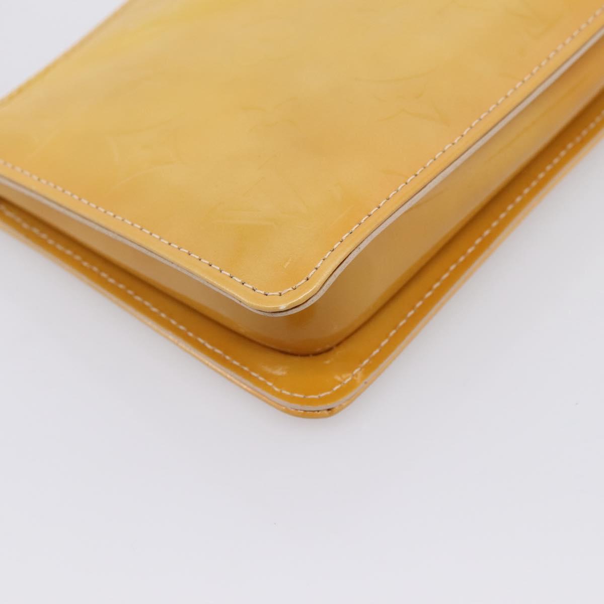 LOUIS VUITTON Monogram Vernis Lexington Pouch Beige M91010 LV Auth 202659A