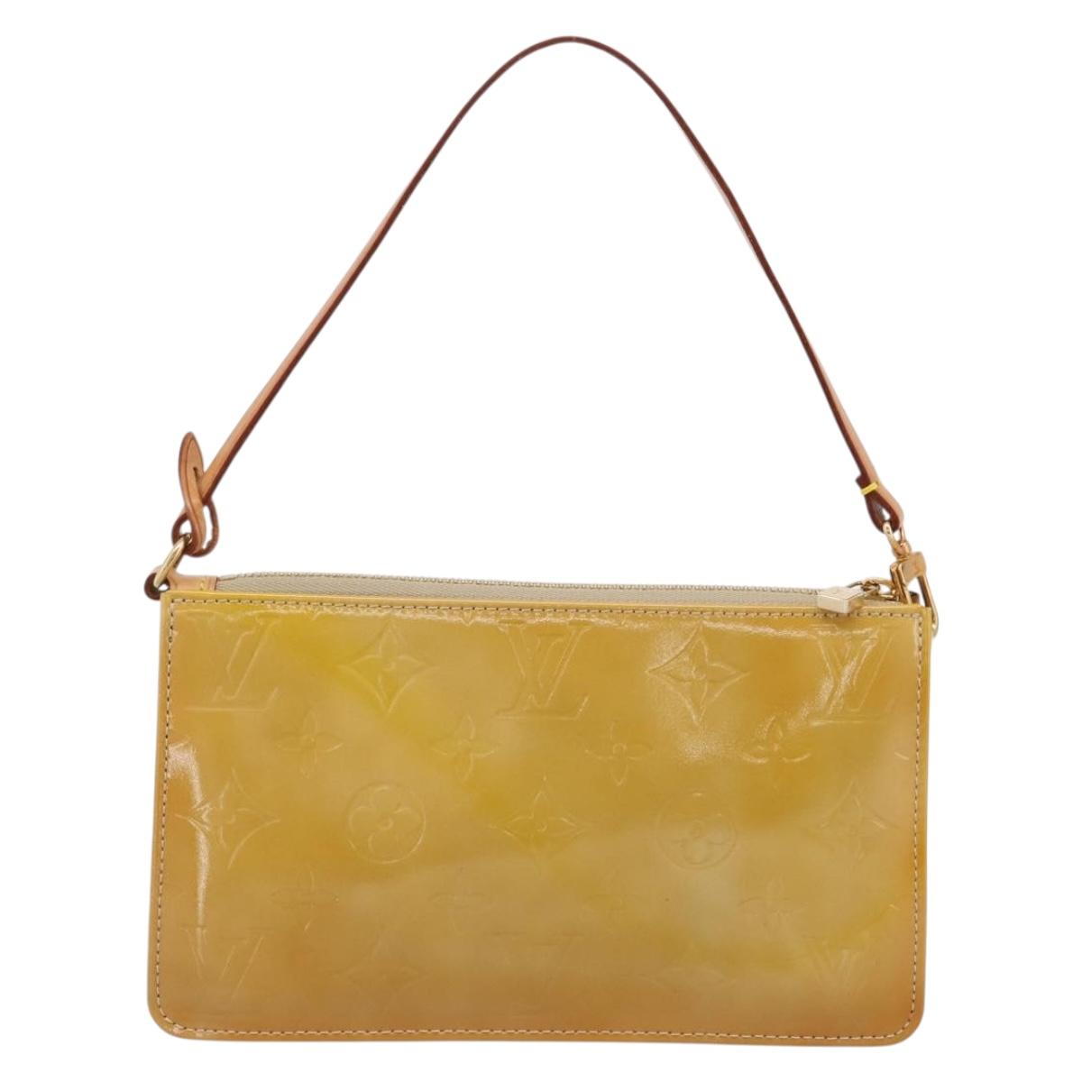 LOUIS VUITTON Monogram Vernis Lexington Pouch Beige M91010 LV Auth 202659A