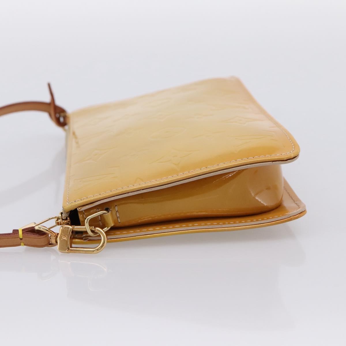 LOUIS VUITTON Monogram Vernis Lexington Pouch Beige M91010 LV Auth 202659A