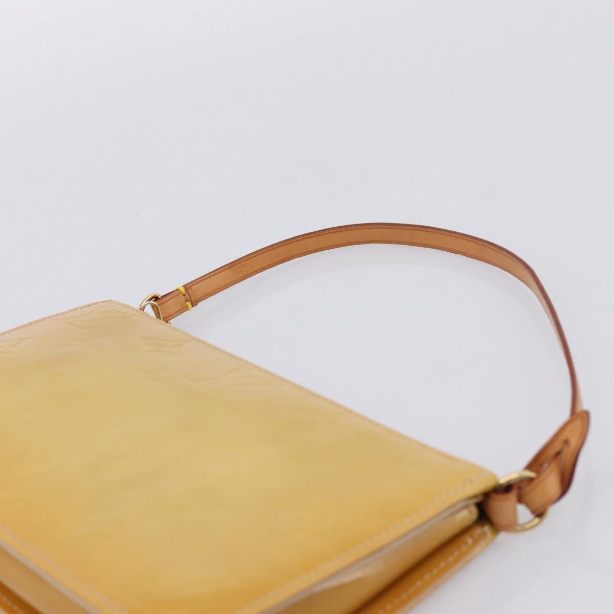 LOUIS VUITTON Monogram Vernis Lexington Pouch Beige M91010 LV Auth 202659A