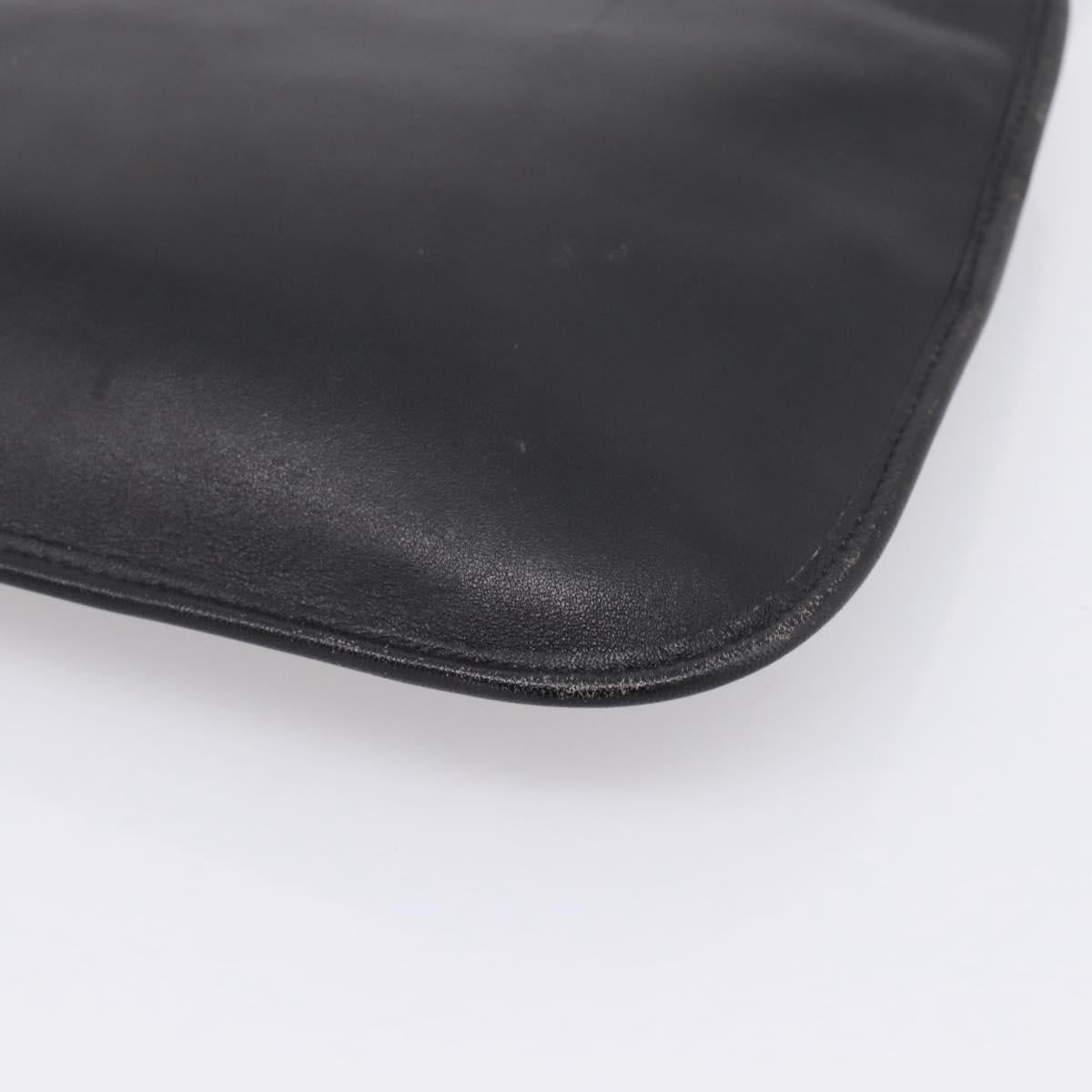 GUCCI Shoulder Bag Leather Black Silver 001 3364 Auth 202668