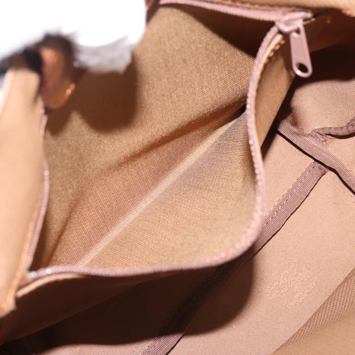 Burberrys Nova Check Hand Bag Canvas Beige Gold Auth 202669