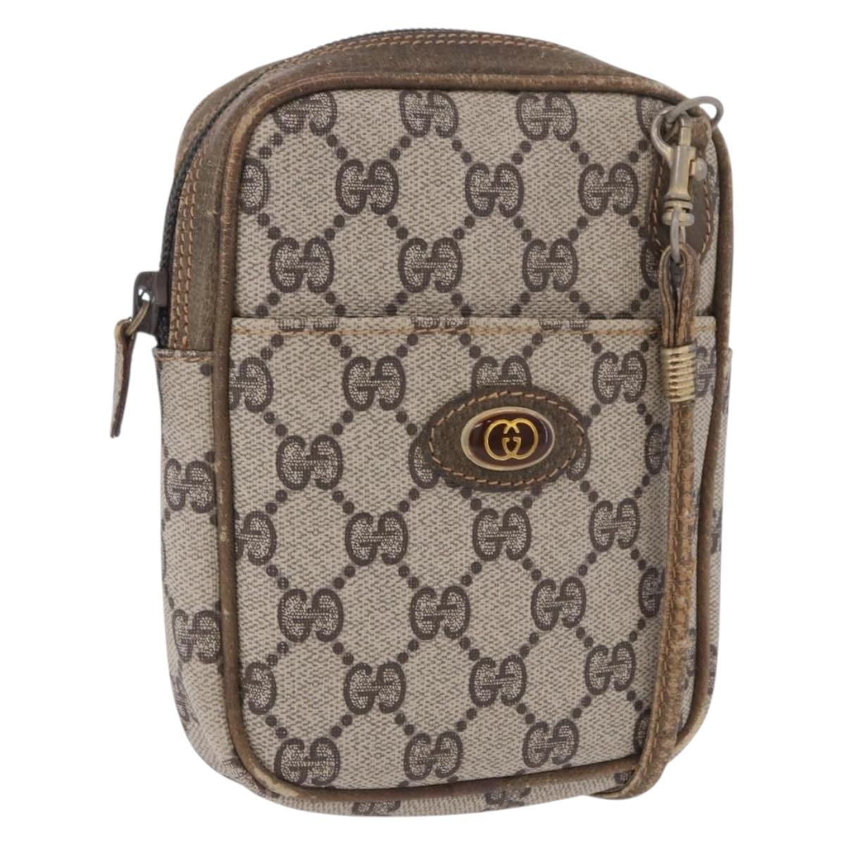 GUCCI GG Supreme Shoulder Bag PVC Beige Gold 001 23 151 Auth 202680