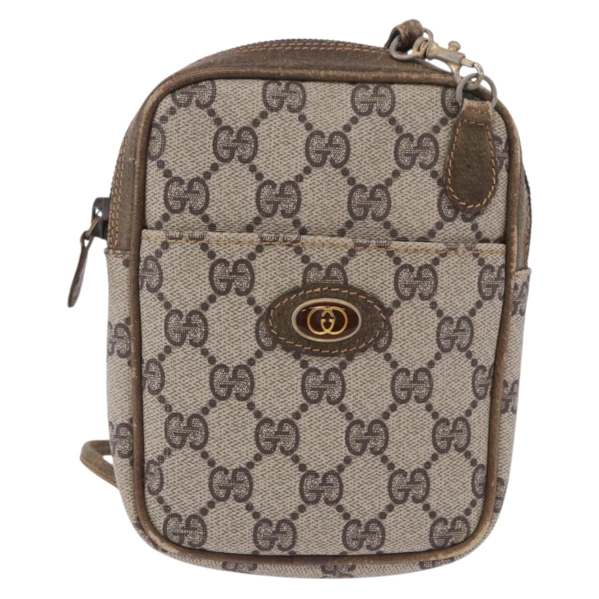 GUCCI GG Supreme Shoulder Bag PVC Beige Gold 001 23 151 Auth 202680
