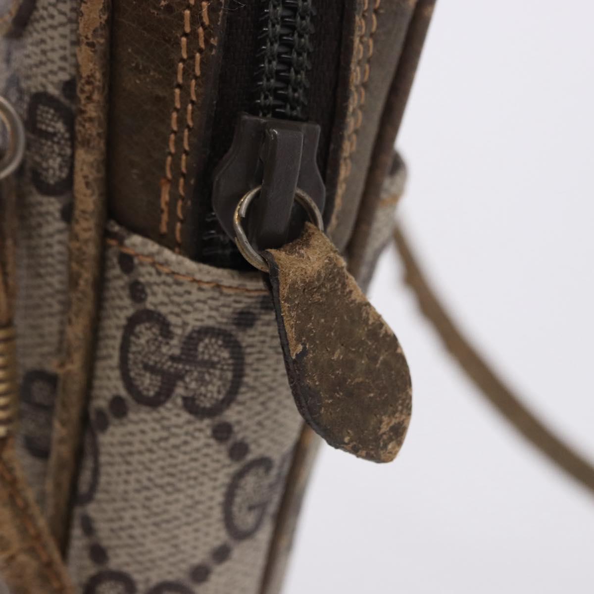 GUCCI GG Supreme Shoulder Bag PVC Beige Gold 001 23 151 Auth 202680
