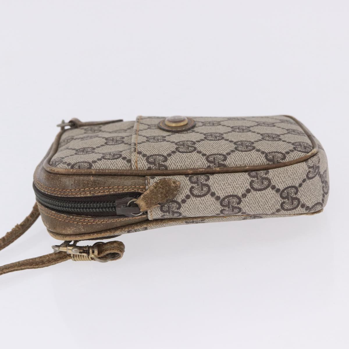 GUCCI GG Supreme Shoulder Bag PVC Beige Gold 001 23 151 Auth 202680