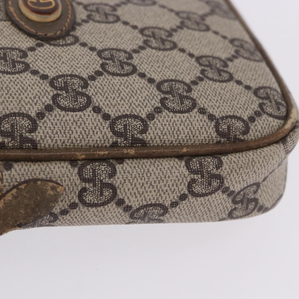 GUCCI GG Supreme Shoulder Bag PVC Beige Gold 001 23 151 Auth 202680