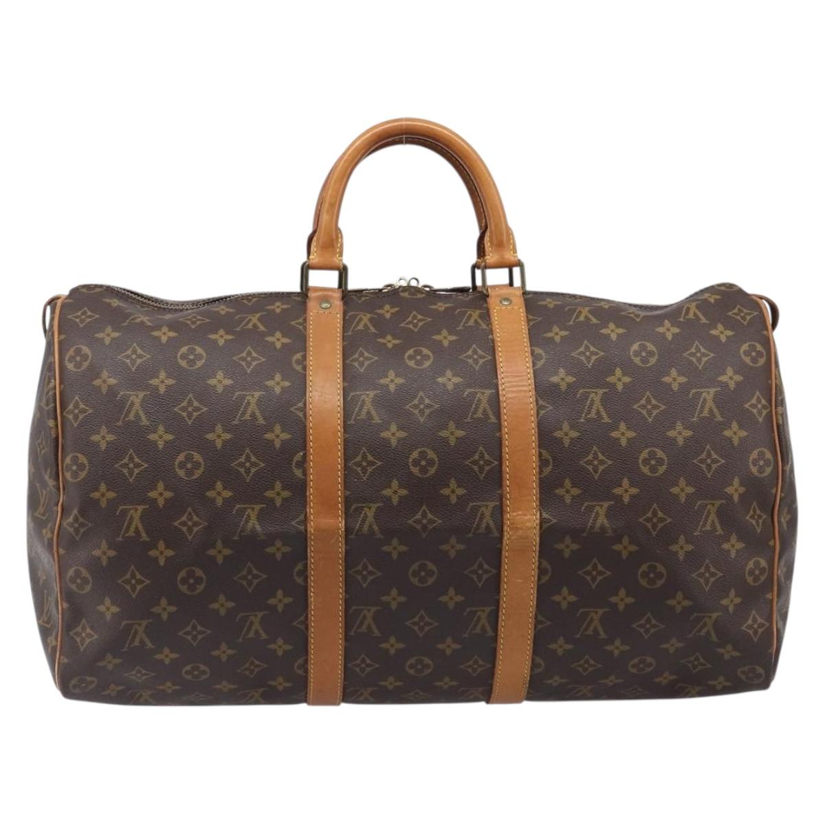 LOUIS VUITTON Monogram Keepall 55 Boston Bag M41424 LV Auth 202683A