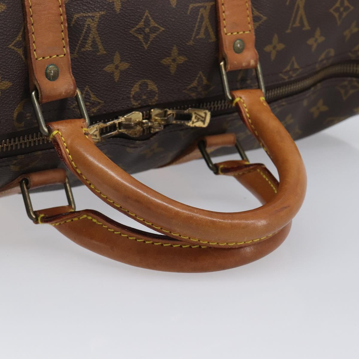 LOUIS VUITTON Monogram Keepall 55 Boston Bag M41424 LV Auth 202683A