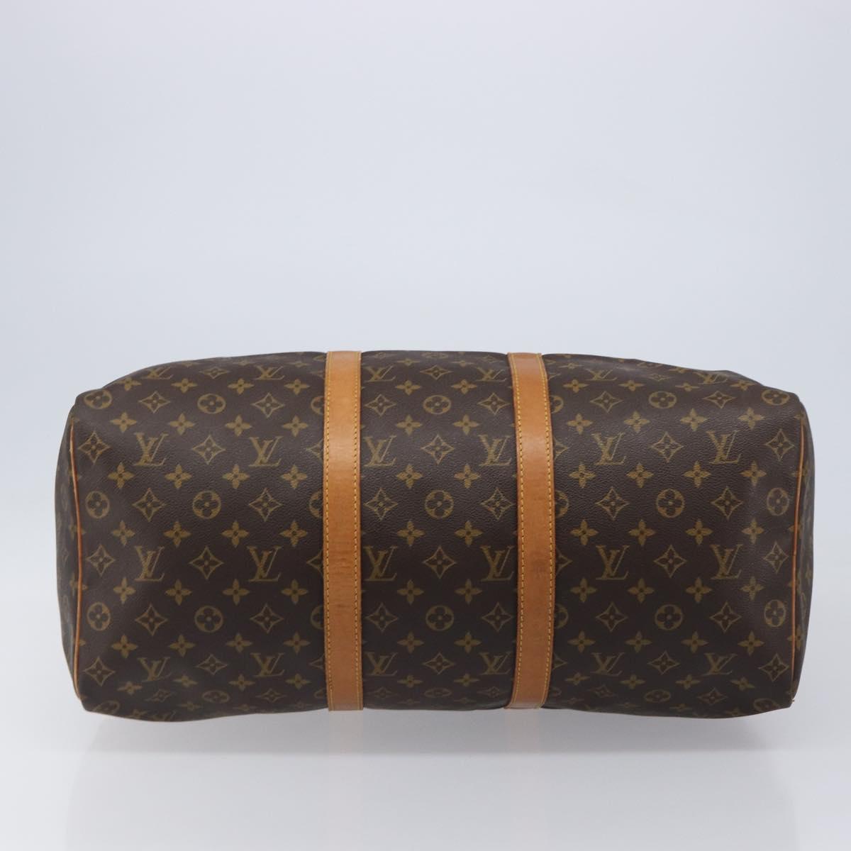 LOUIS VUITTON Monogram Keepall 55 Boston Bag M41424 LV Auth 202683A
